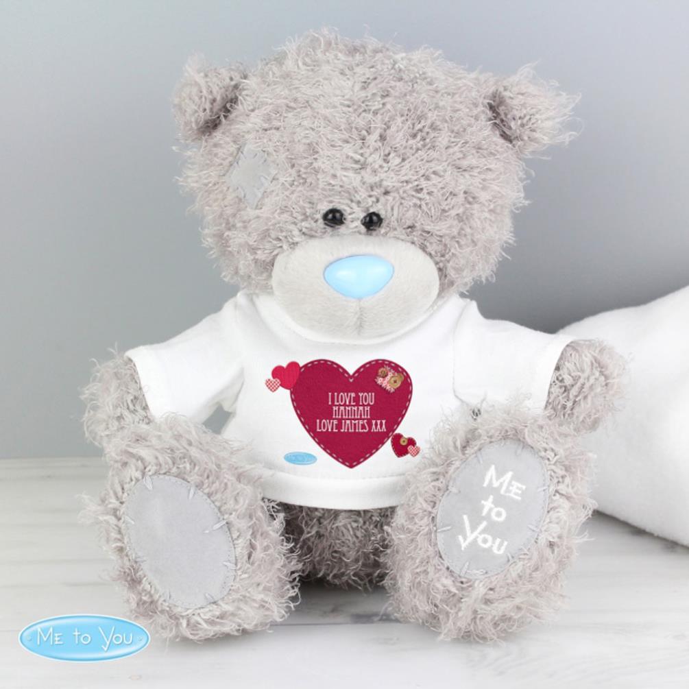 Personalised 10" Me to You Bear with Heart T Shirt Extra Image 1